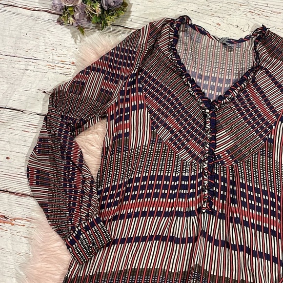 Anthropologie Purple and Blue Patterned Tunic - Picture 5 of 10